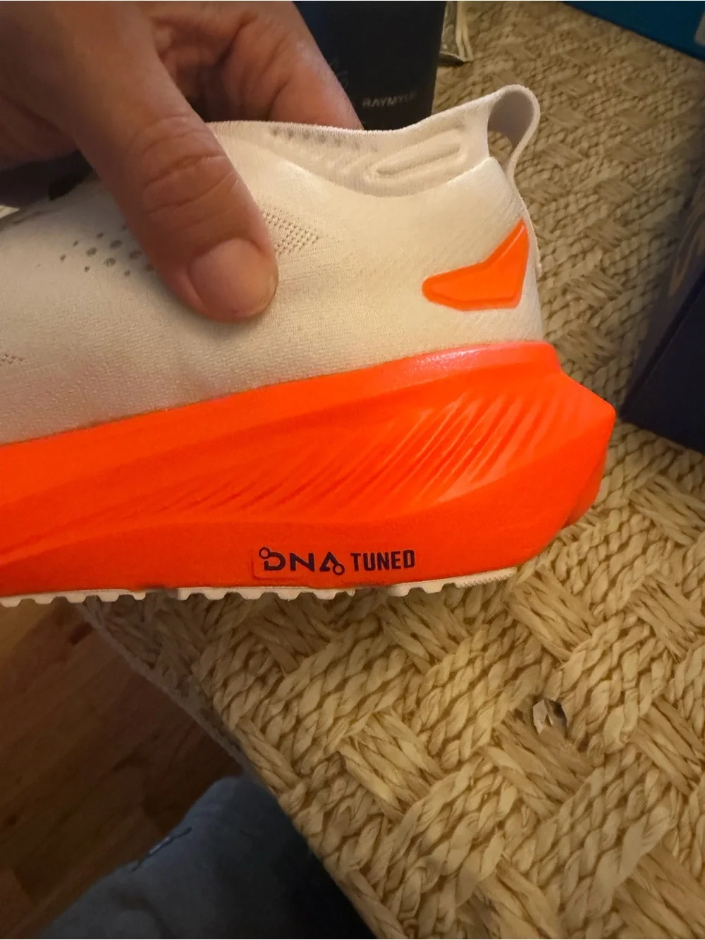 Brooks Men's Glycerin 23 Running Shoe - White/Navy/Orange sz 10.5 mens